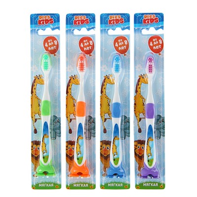 Детская зубная щётка D.I.E.S экстра мягкая, 4-8 лет, 1 шт.