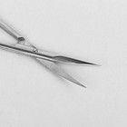 Ножницы маникюрные, для кутикулы, загнутые, узкие, цвет серебристый - Фото 2