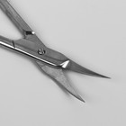 Ножницы маникюрные, узкие, загнутые, 9 см, цвет серебристый - Фото 2
