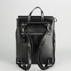 Рюкзак женский на молнии с расширением, 2 наружных кармана, цвет чёрный - Фото 3