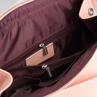 Рюкзак женский на молнии с расширением, 2 наружных кармана, цвет розовый - Фото 5