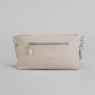Клатч женский, отдел на молнии, наружный карман, с ручкой, длинный ремень, цвет молочный - Фото 3