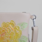 Клатч женский, отдел на молнии, наружный карман, с ручкой, длинный ремень, цвет молочный - Фото 4