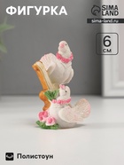 Фигурка полистоун «Голуби в розовом венке», 6×4 см - Фото 1