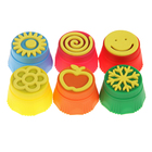 Пальчиковые краски, набор 6 цветов по 30 мл и штампики - Фото 2