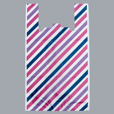 Пакет "Параллели", полиэтиленовый, майка, 40 х 75 см, 22 мкм