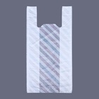 Пакет «Параллели», полиэтиленовый, майка, 30×60 см, 22 мкм  (артикул 3028234)  большой выбор товаров оптом и в розницу по низким ценам с доставкой