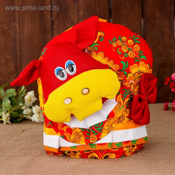 Грелка на чайник «Корова», хохлома - Фото 1