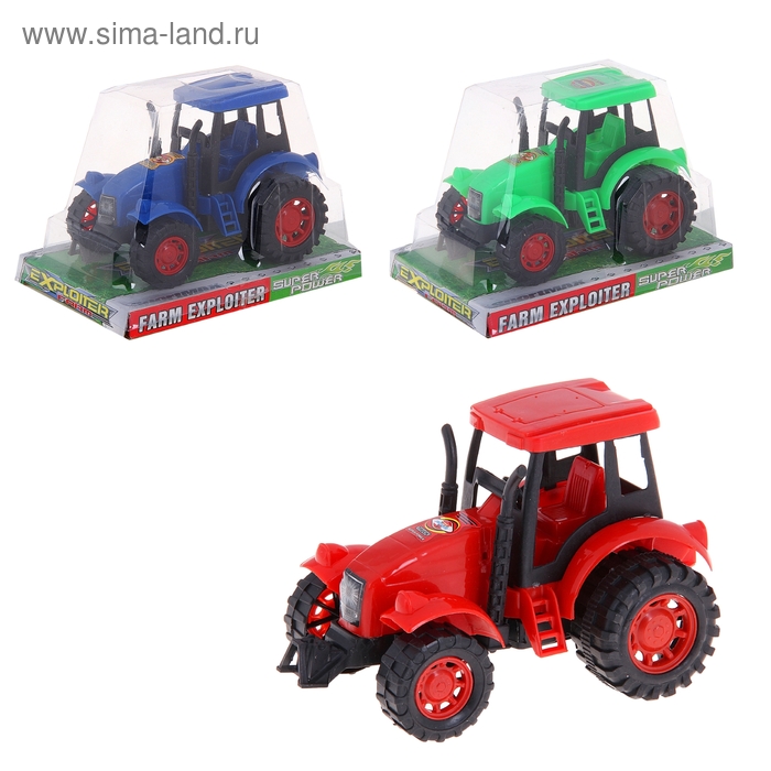 Трактор инерционный «Ферма», цвета МИКС - Фото 1