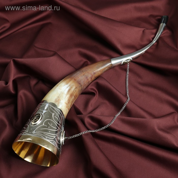 Сувенирный рог для вина "Дагестан" ручная работа, 47 см - Фото 1