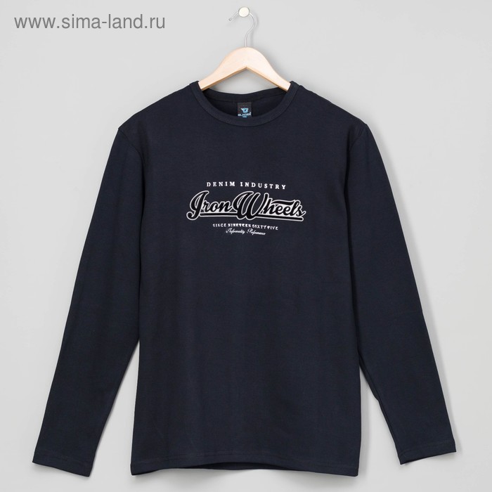 Лонгслив мужской цвет тёмно-синий, р-р 58-60 (5XL) - Фото 1