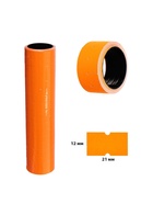 Набор из 10 роликов, в 1 ролике 200 штук, ценники на ленте для этикет-пистолета, 12×21 мм, оранжевые - Фото 2