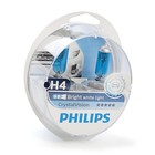 Лампа автомобильная Philips, H4, 12В, 60/55 Вт, Crystal Vision 4300K (+ 2 шт W5W), - Фото 1