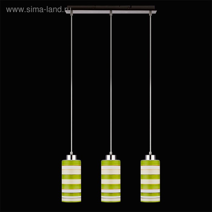 Люстра подвес Fortuna 3x60Вт Е27 хром 44x10x80см - Фото 1