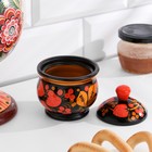 Солонка хохлома,  мал., 7,5 х 6,5 (9,5) см - фото 25468553