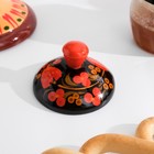 Солонка хохлома,  мал., 7,5 х 6,5 (9,5) см - фото 25468556