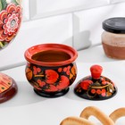 Солонка хохлома,  мал., 7,5 х 6,5 (9,5) см - фото 25468557