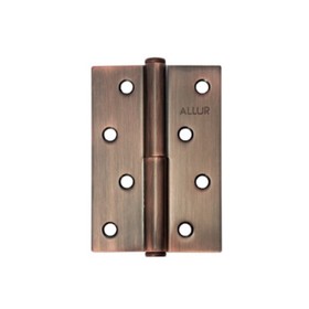 Петля дверная "АЛЛЮР" 2543 L1-LH-AC, 100х70 мм, левая, цвет медь, 2 шт.