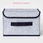 Короб для хранения с крышкой Доляна «Волна», 26×20×17 см, синий - Фото 2