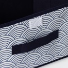 Короб стеллажный для хранения с крышкой Доляна «Волна», 26×20×17 см, цвет синий - Фото 3