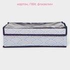 Органайзер для хранения белья Доляна «Волна», 24 ячейки, с прозрачной крышкой, 38×30×12 см, синий - Фото 2