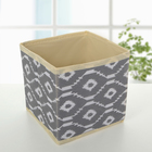 Короб стеллажный для хранения Доляна «Ромбы», 14×14×14 см, цвет серый - Фото 1