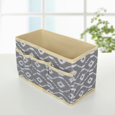 Органайзер для мелочей Доляна «Ромбы», 3 кармана, 25×15×12 см, серый