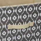 Короб стеллажный для хранения Доляна «Ромбы», 37×27×27 см, цвет серый - Фото 3