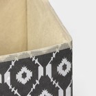 Короб стеллажный для хранения Доляна «Ромбы», 37×27×27 см, цвет серый - Фото 4