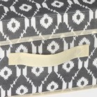 Короб для хранения с крышкой Доляна «Ромбы», 26×20×17 см, серый - Фото 3