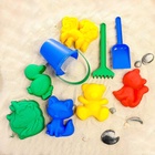 Набор игрушек для песочницы: 6 формочек для песка, совок, грабли, ведро, МИКС - Фото 2