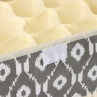 Органайзер для хранения белья Доляна «Ромбы», 24 ячейки, с прозрачной крышкой, 38×30×12 см, серый - Фото 3