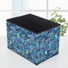 Короб стеллажный для хранения «Тропики», 37×27×27 см, цвет синий - Фото 2