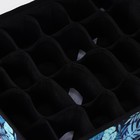 Органайзер для хранения белья Доляна «Тропики», 24 ячейки, 35×30×10 см, цвет синий - Фото 3