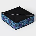 Органайзер для хранения белья Доляна «Тропики», 4 ячейки, 29×29×10 см, синий - Фото 5