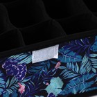 Органайзер для хранения белья с крышкой Доляна «Тропики», 24 ячеек, 38×30×12 см, цвет синий - фото 8380346