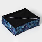 Органайзер для хранения белья Доляна «Тропики», 24 ячейки, с прозрачной крышкой, 38×30×12 см, синий - Фото 7