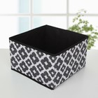 Короб стеллажный для хранения «Вензель», 29×29×18 см, цвет чёрно-белый - Фото 2