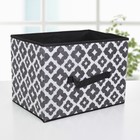 Короб стеллажный для хранения 37×27×27 см «Вензель», цвет чёрно-белый - Фото 1