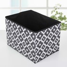 Короб стеллажный для хранения 37×27×27 см «Вензель», цвет чёрно-белый - Фото 2
