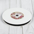 Лента бархатная с глиттером, 10мм, 19±1м, цвет чёрный - Фото 3