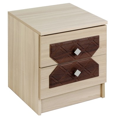 Тумба прикроватная «Николь», 400×390×470 мм, ясень шимо светлый/лиственница темная