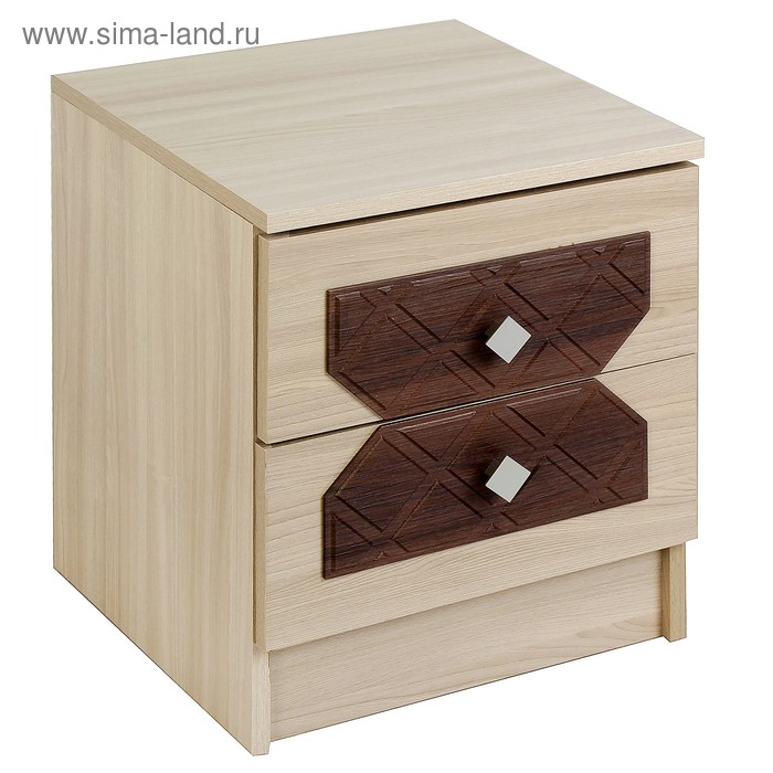 Тумба прикроватная «Николь», 400×390×470 мм, ясень шимо светлый/лиственница темная - Фото 1