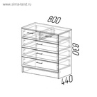 Комод для хранения «Эра», 800×830×440 мм, ясень шимо светлый/ясень шимо тёмный - Фото 2