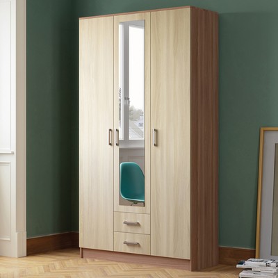 Шкаф трехстворчатый Трио, Ясень шимо светлый/Ясень шимо темный