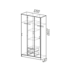 Шкаф трехстворчатый Трио, Ясень шимо светлый/Ясень шимо темный - Фото 2