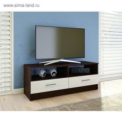 Тумба под ТВ 1, 1200×382×462 мм, цвет венге/лоредо