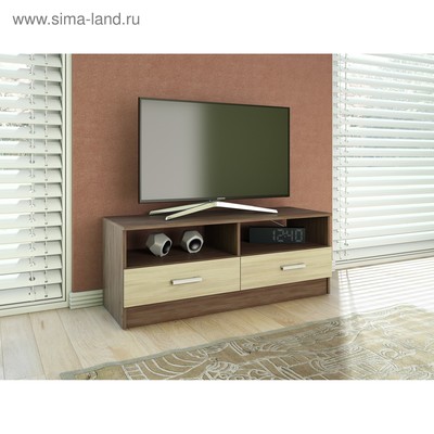 Тумба под ТВ-1, 1200×382×462 мм, цвет ясень шимо светлый / ясень шимо тёмный