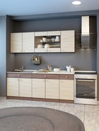 Модульный кухонный гарнитур «Шимо», 2000 мм, цвет ясень шимо тёмный/светлый - Фото 1