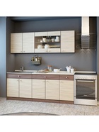 Модульный кухонный гарнитур «Шимо», 2000 мм, цвет ясень шимо тёмный/светлый 3402625